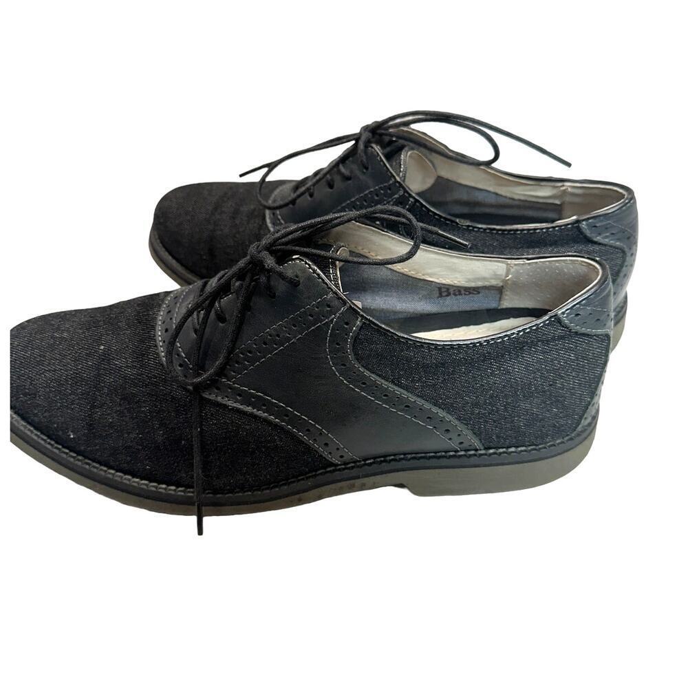 G.H.Bass & Co Denim fabric and leather Bass-Eli men shoes size‎ 10M - Picture 2 of 10